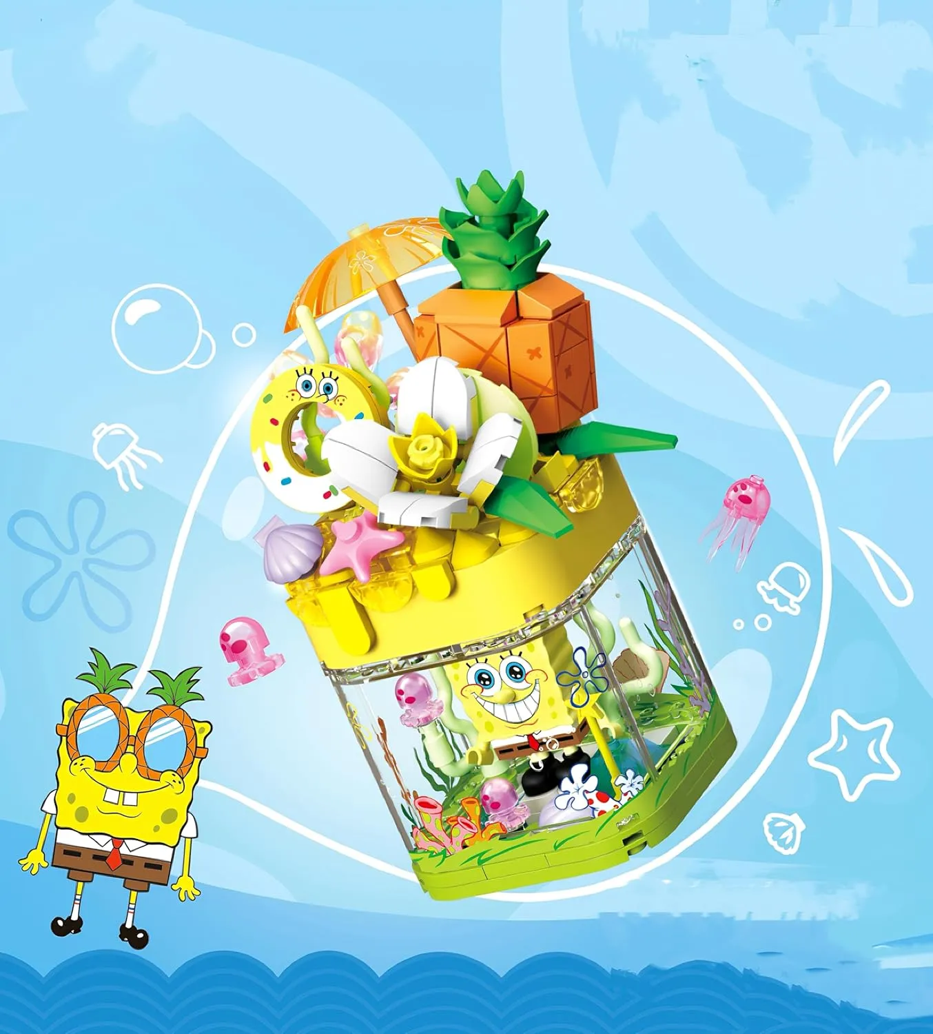 Pineapple Lemon Building Blocks Set Series with Lights for Boys and Girls Teenagers Adults Best Toys