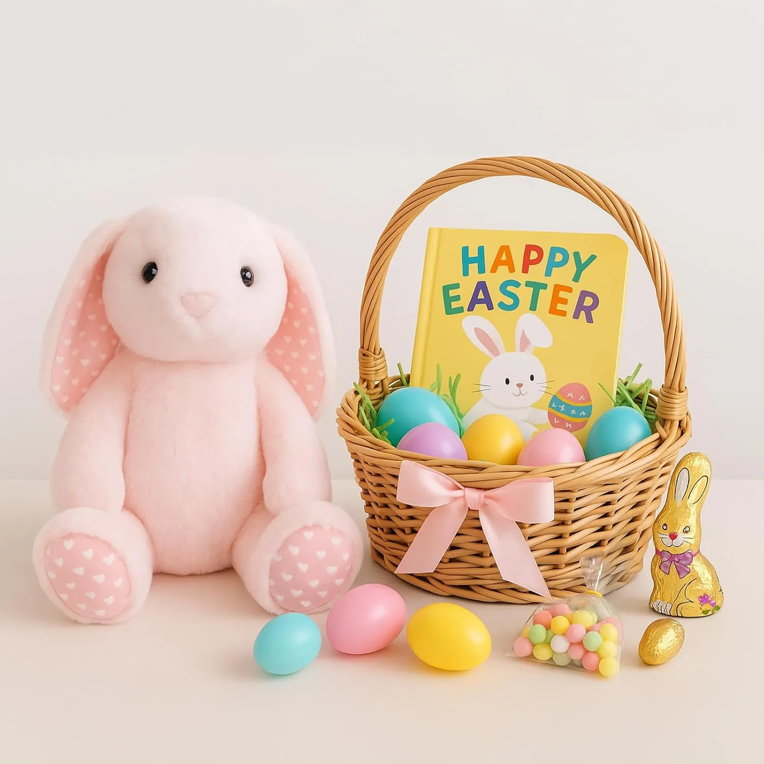 Pink Rabbit Bunny Stuffed Animal Plush Toy for Kids, Boys, Girls, Babies - Perfect Birthday, Easter, and Christmas Bedtime Gift