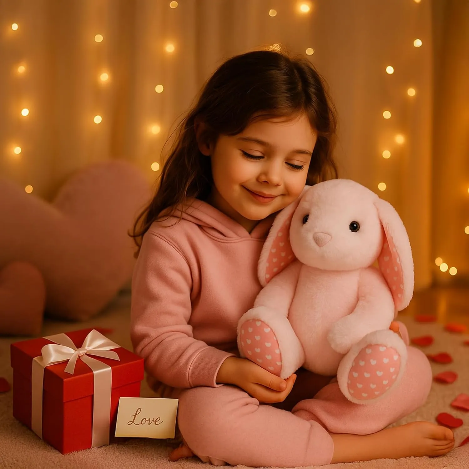 Pink Rabbit Bunny Stuffed Animal Plush Toy for Kids, Boys, Girls, Babies - Perfect Birthday, Easter, and Christmas Bedtime Gift