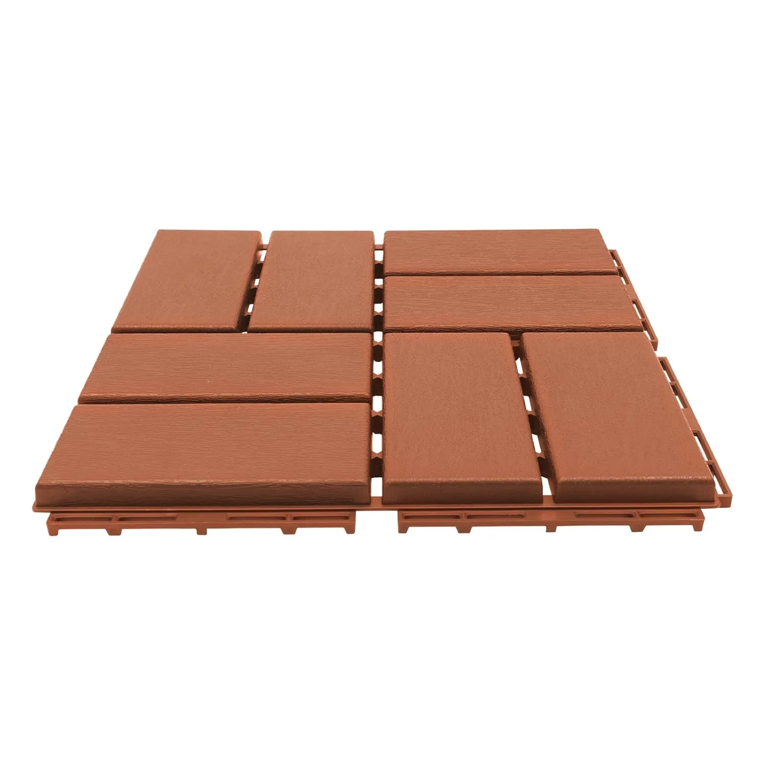 Plastic Interlocking Deck Tiles Outdoor All Weather,36Pcs Waterproof Patio Pavers Outdoor Use,12 * 12 in Hardwood Interlocking Patio Deck Tiles for Porch Poolside Garden Backyard, Brown