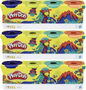 Play-Doh Bulk Wild Colors 12-Pack of Non-Toxic Modeling Compound, (4oz) Cans (12-Cans, 48oz)