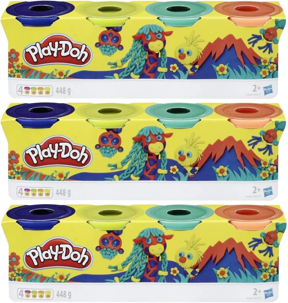 Play-Doh Bulk Wild Colors 12-Pack of Non-Toxic Modeling Compound, (4oz) Cans (12-Cans, 48oz)