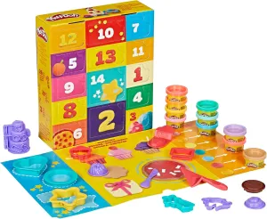 Play-Doh Countdown Calendar for Kids 3 , 14 Days to Birthday, Vacation, Party, Back to School, & More, Surprise Arts & Crafts Activities, 26 Accessories & 17 Colors (Amazon Exclusive)