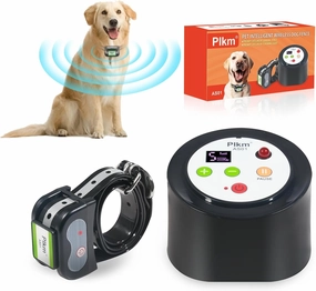 Plkm Dog Wireless Fence 2025 Newest, Pet Intelligent Electric Containment System, Dog Out of Range Reminder Transmitter AI Smart Alarm, 360° Strong Signal Coverage, Display Receiver Battery Level