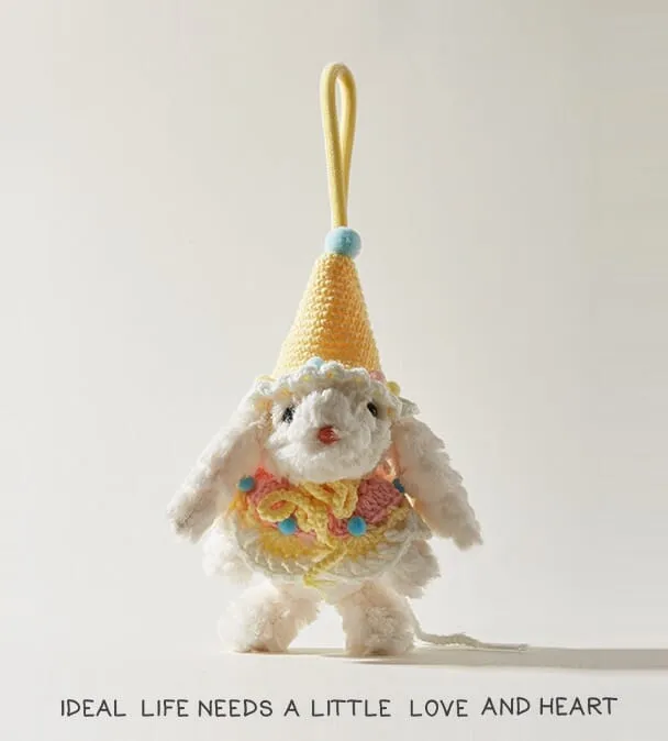 Plush Cute Bunny Keychain Pendant – Soft Rabbit Plush Doll, Cartoon Bag Charm, Perfect Gift for Girlfriend(21031)