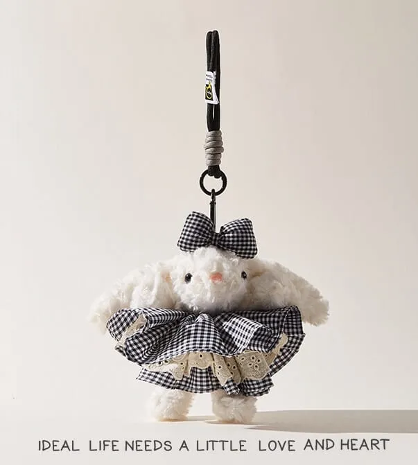 Plush Cute Bunny Keychain Pendant – Soft Rabbit Plush Doll, Cartoon Bag Charm, Perfect Gift for Girlfriend(21031)