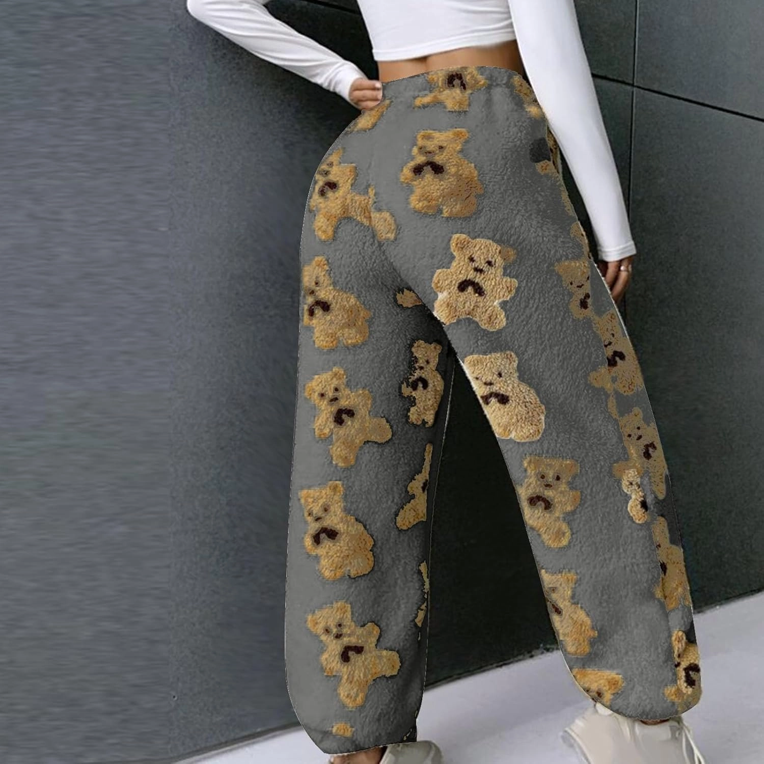 Plush Fleece Pajama Pants Women Fuzzy Soft Pjs Bottoms Pants Womens Winter Warm Fluffy Pj Pajama Pants