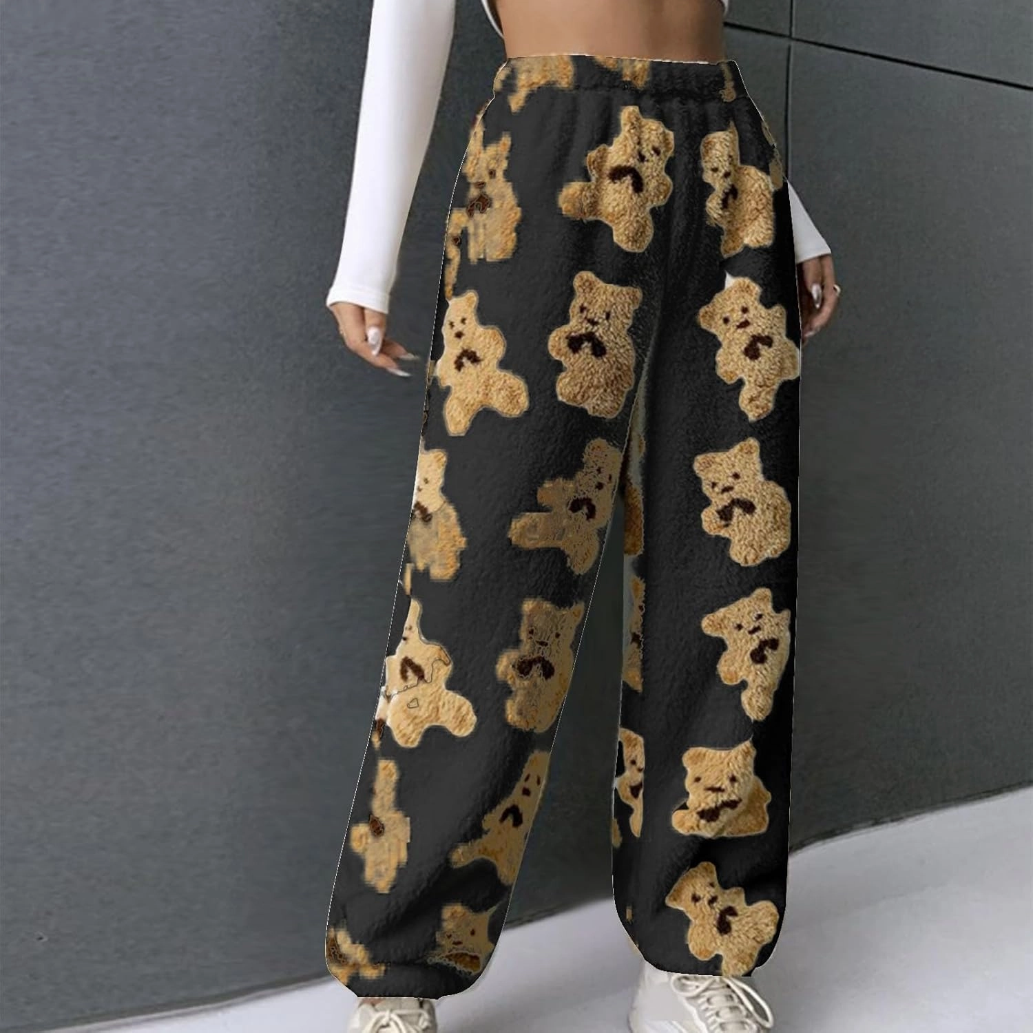 Plush Fleece Pajama Pants Women Fuzzy Soft Pjs Bottoms Pants Womens Winter Warm Fluffy Pj Pajama Pants