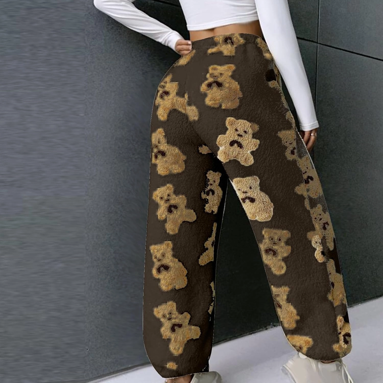Plush Fleece Pajama Pants Women Fuzzy Soft Pjs Bottoms Pants Womens Winter Warm Fluffy Pj Pajama Pants