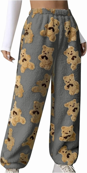 Plush Fleece Pajama Pants Women Fuzzy Soft Pjs Bottoms Pants Womens Winter Warm Fluffy Pj Pajama Pants