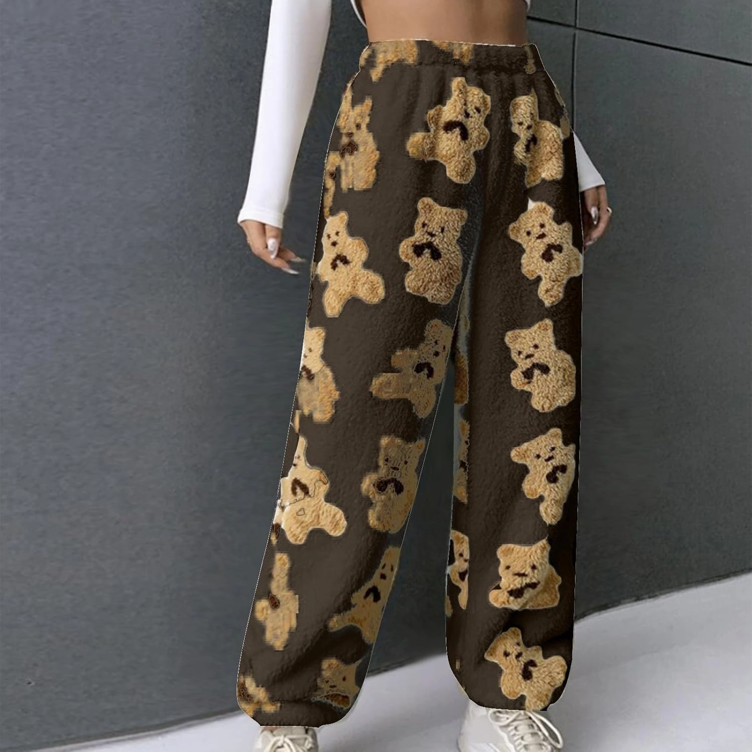 Plush Fleece Pajama Pants Women Fuzzy Soft Pjs Bottoms Pants Womens Winter Warm Fluffy Pj Pajama Pants