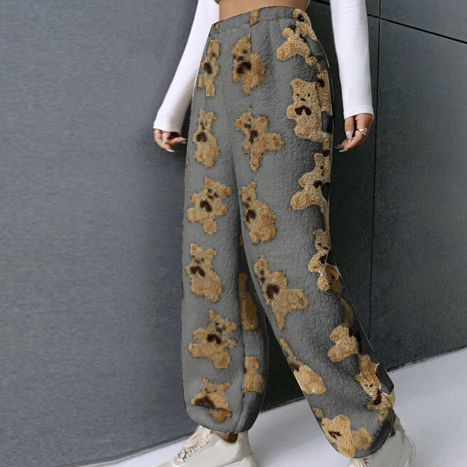 Plush Fleece Pajama Pants Women Fuzzy Soft Pjs Bottoms Pants Womens Winter Warm Fluffy Pj Pajama Pants