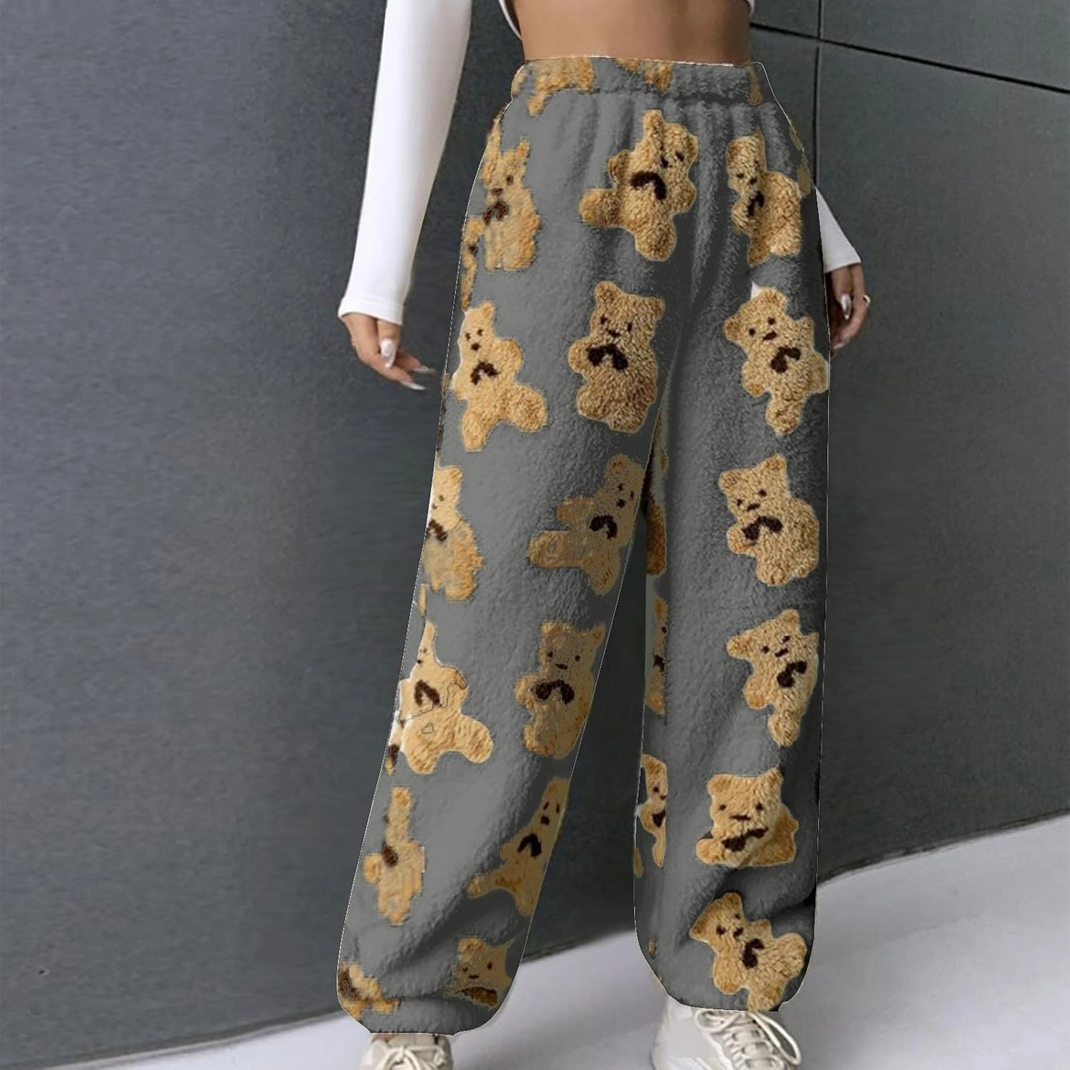 Plush Fleece Pajama Pants Women Fuzzy Soft Pjs Bottoms Pants Womens Winter Warm Fluffy Pj Pajama Pants