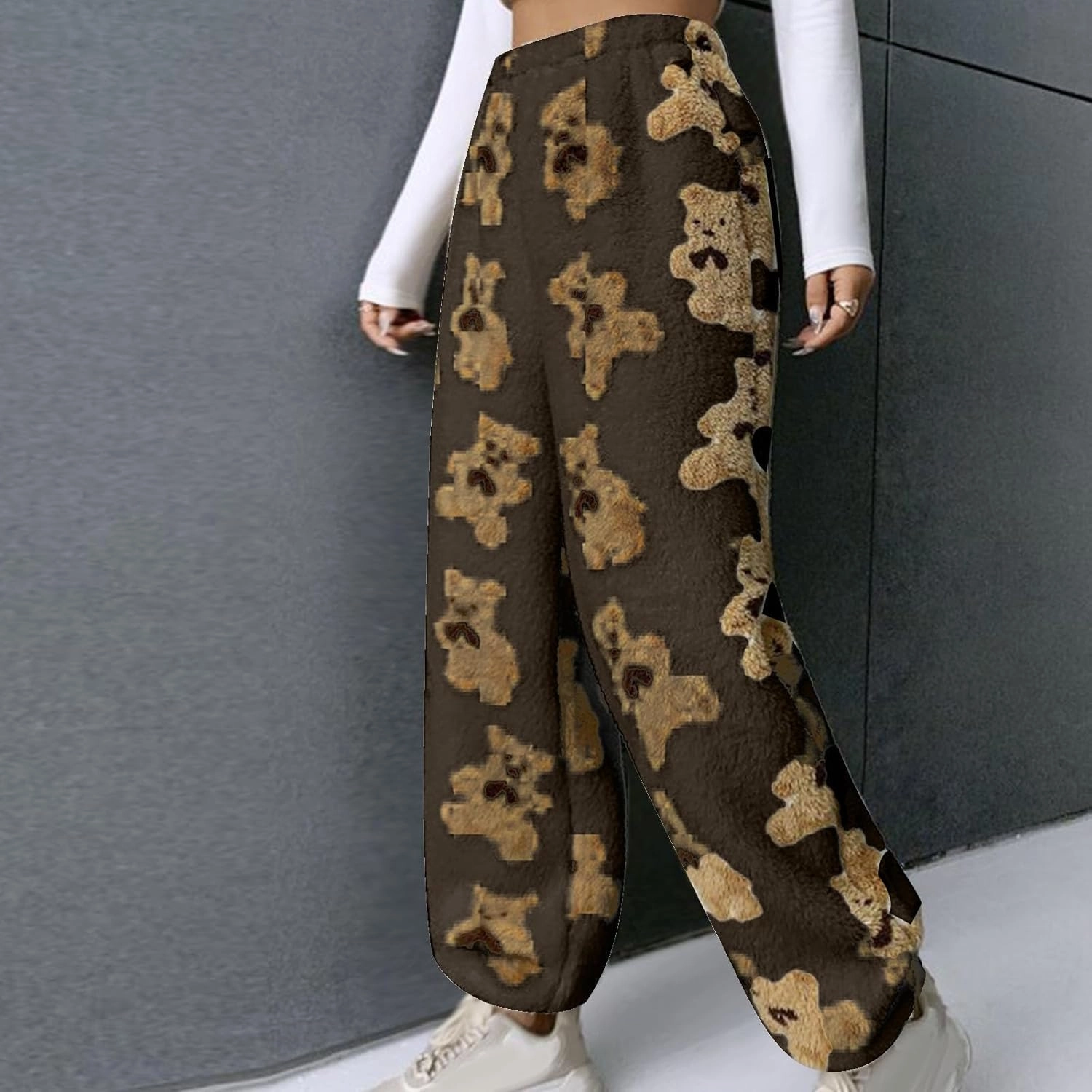 Plush Fleece Pajama Pants Women Fuzzy Soft Pjs Bottoms Pants Womens Winter Warm Fluffy Pj Pajama Pants