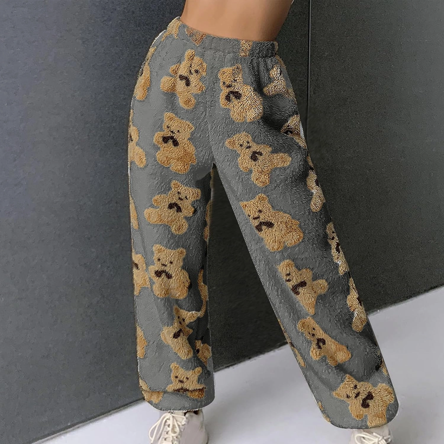 Plush Fleece Pajama Pants Women Fuzzy Soft Pjs Bottoms Pants Womens Winter Warm Fluffy Pj Pajama Pants
