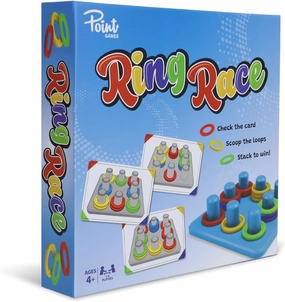 Point Games Ring Stacking Game for Kids - Ring Race Game - Develops Educational Skills for Boys Girls Ages 4 