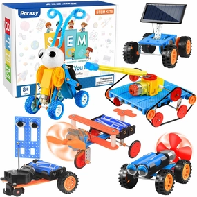 Poraxy STEM Kits for Kids Age 5-7 8-10, 6 Set Robot Building Toys for Ages 8-13, Science Activities Engineering Crafts Projects 6-8 8-12, Birthday Gifts for Boys Girls 6 7 8 9 10 11 12 13 Year Old