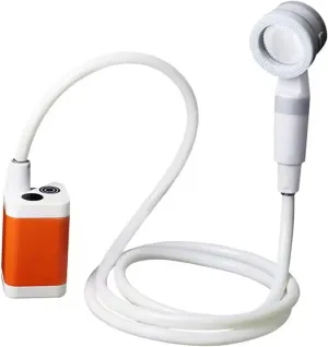 Portable Camping Shower, Outdoor Camp Shower Pump,Upgrade Rechargeable Electric Shower Pump with Intelligent Digital Display Multiple Spray Modes for Camping, Hiking, Traveling,RV
