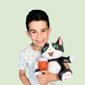 PosiCat | Interactive Talking Plush Cat | Soft, Cuddly 10-Inch Tall Emotional Support Companion with Over 90 Soothing Positive Affirmations for Stress Relief, Mental Wellness and Fun!