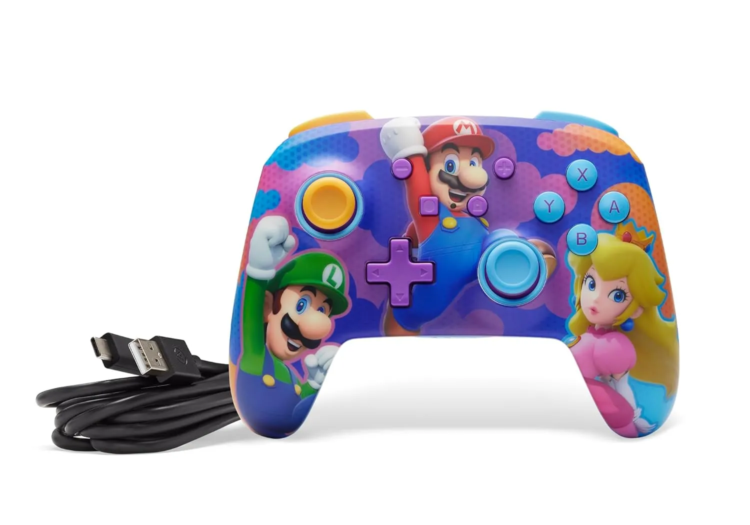 PowerA Enhanced Wireless Gamepad for Nintendo Switch - Color Splash Heroes, Switch OLED & Lite Compatible, Bluetooth Controller
