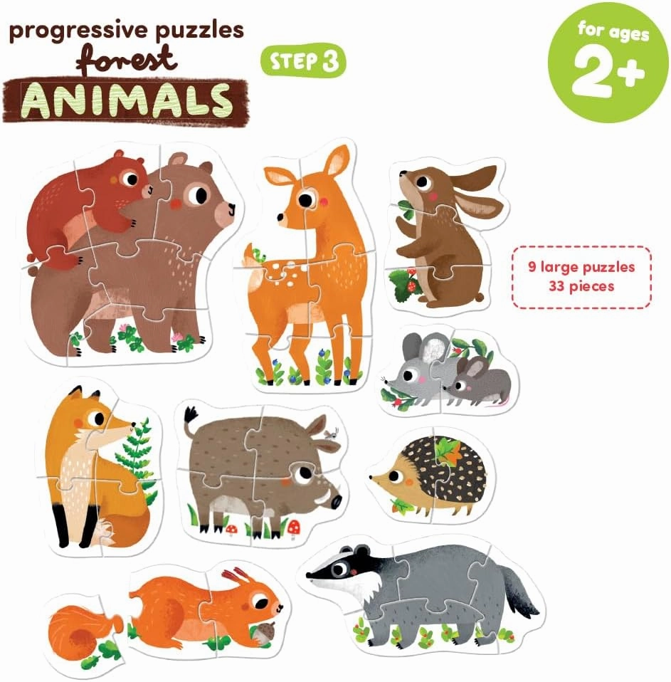 Progressive Puzzles Forest Animals 2  Toddler Puzzle
