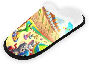 Purple Spiral Galaxy Art Portable Soft Slippers for Women, Men's House Shoes, Travel Slippers Men 35-45