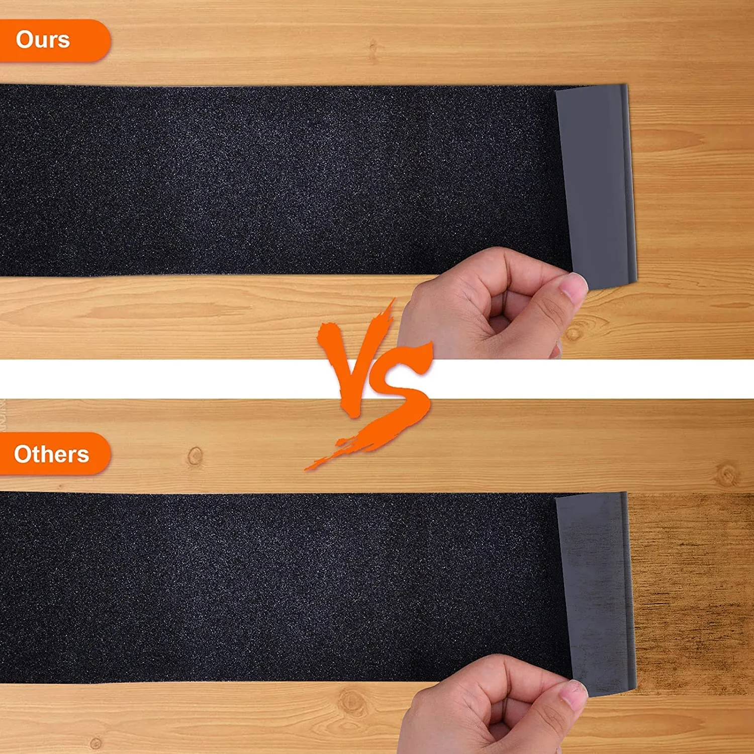 Qingluan Anti Slip Tape, Heavy Duty Grip Tape Outdoor Waterproof, High Adhesive Traction Safety Tape for Stairs, Tread Steps, Ramps, Skateboards (Black, 4 Inch x 60Foot)