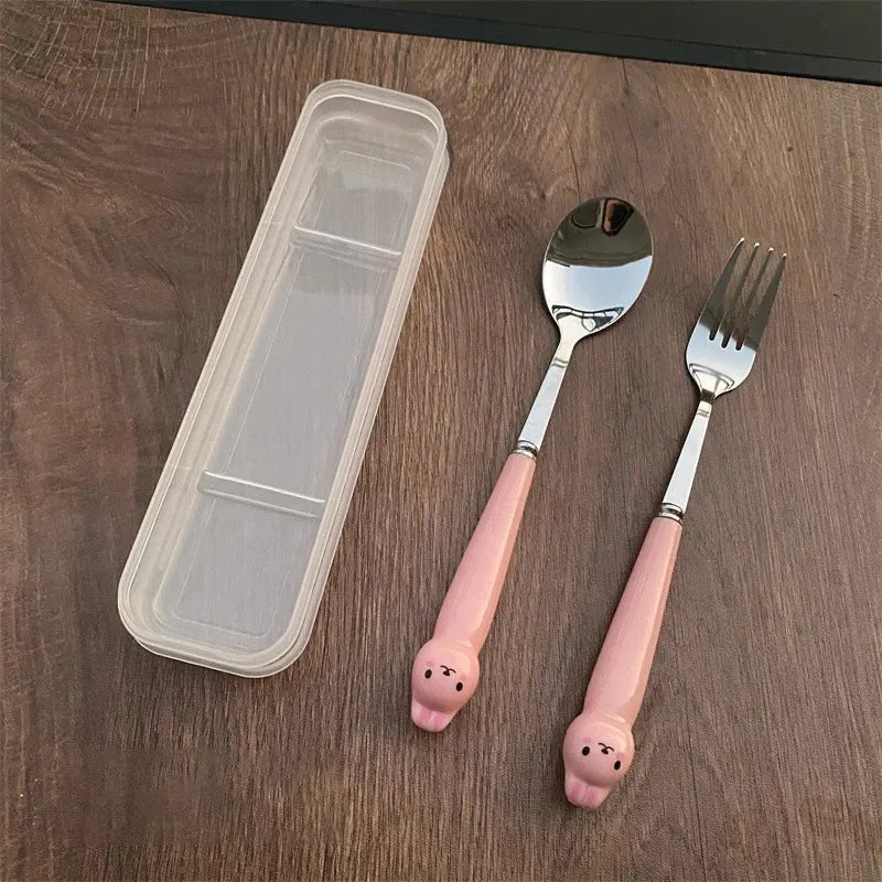 Rabbit Cartoon Stainless Steel Cutlery Set