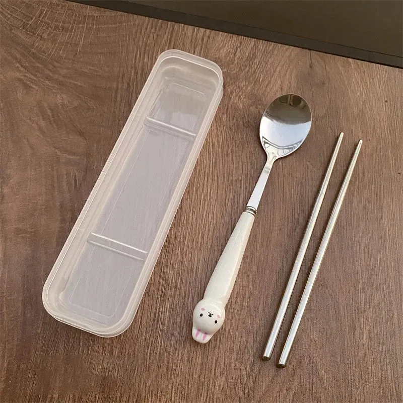 Rabbit Cartoon Stainless Steel Cutlery Set