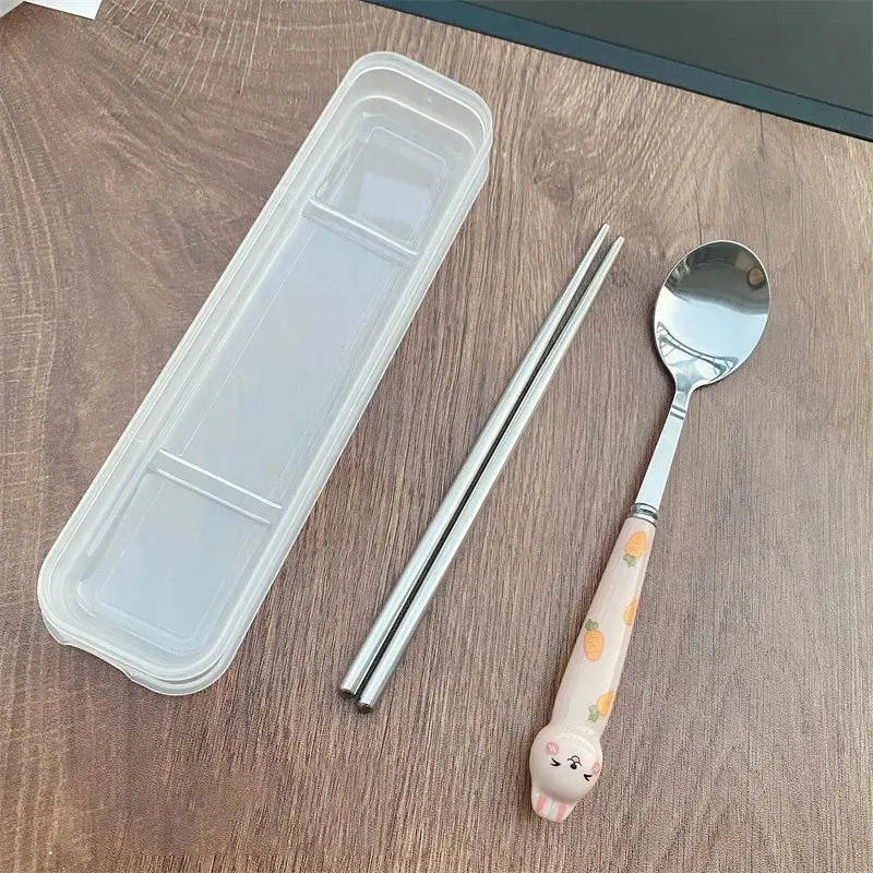Rabbit Cartoon Stainless Steel Cutlery Set