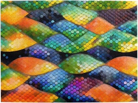 Rainbow Fish Scale, 500 Pieces Personalized Wooden Puzzle, for Adult and Kids Family, Graduation, Super Difficult Jigsaw Puzzle, do You Dare to Challenge