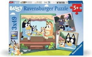 Ravensburger Bluey Toys - 3X 49 Piece Jigsaw Puzzles for Kids Age 5 Years Up - Gifts for Children