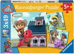 Ravensburger Dino Ranch Jigsaw Puzzles for Kids Age 5 Years Up - 3X 49 Pieces