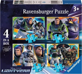 Ravensburger Disney Pixar Buzz Lightyear Jigsaw Puzzles for Kids Age 3 Years Up - 4 in a Box (12, 16, 20, 24 Pieces)