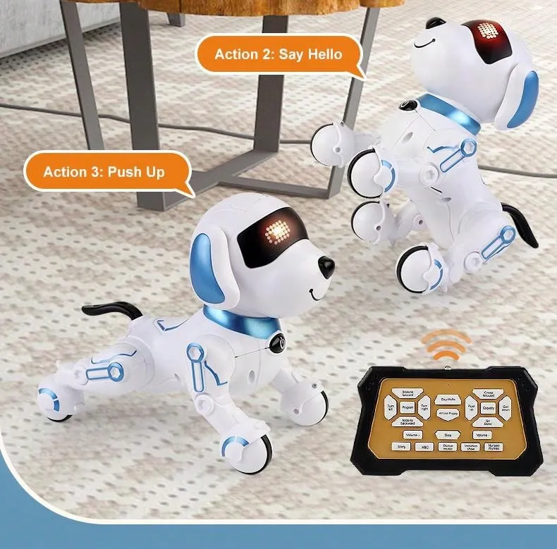 RC Robot Dog, 2.4GHz Remote Control Robot Pet, Smart Artificial Intelligent Robot Dog, Toys For Children Over 3 Years, 3.7V Rechargeable Battery, Children's Best Playmate