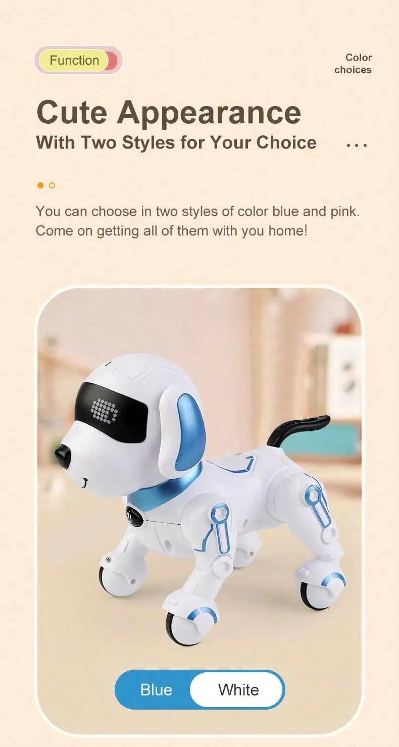 RC Robot Dog, 2.4GHz Remote Control Robot Pet, Smart Artificial Intelligent Robot Dog, Toys For Children Over 3 Years, 3.7V Rechargeable Battery, Children's Best Playmate