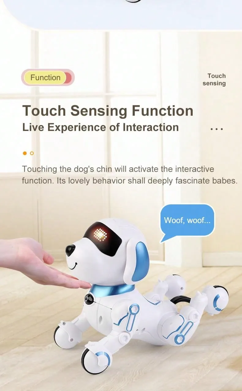 RC Robot Dog, 2.4GHz Remote Control Robot Pet, Smart Artificial Intelligent Robot Dog, Toys For Children Over 3 Years, 3.7V Rechargeable Battery, Children's Best Playmate