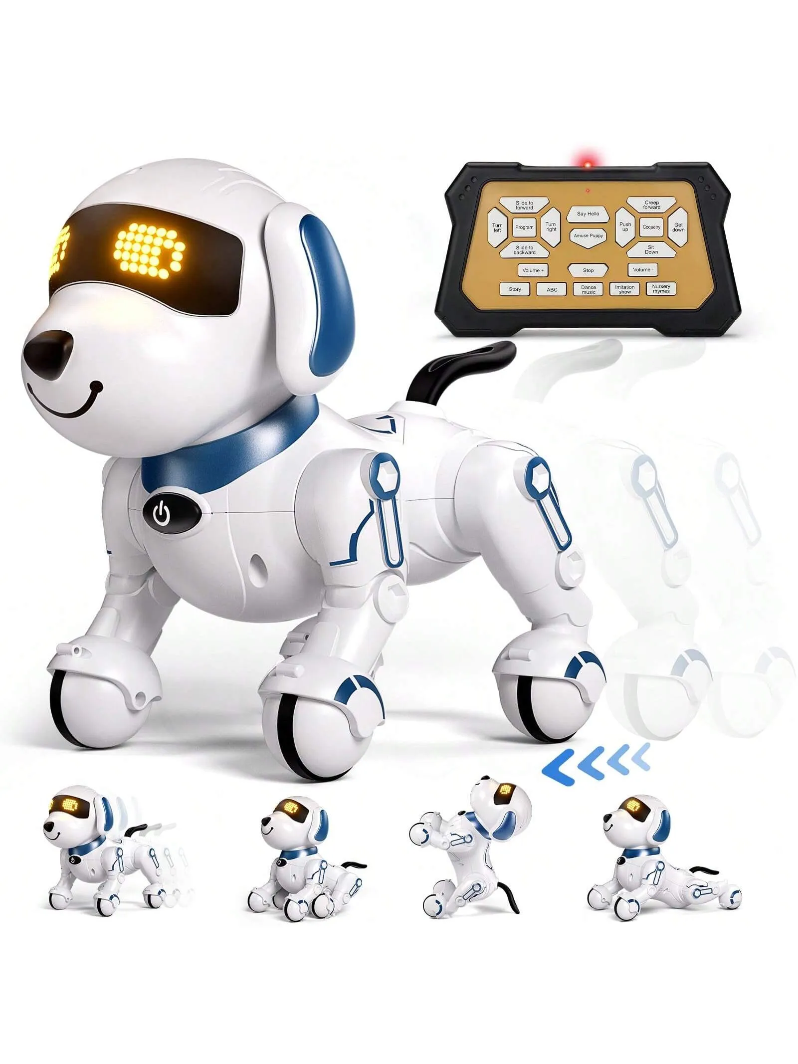 RC Robot Dog, 2.4GHz Remote Control Robot Pet, Smart Artificial Intelligent Robot Dog, Toys For Children Over 3 Years, 3.7V Rechargeable Battery, Children's Best Playmate
