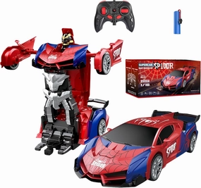 RC Transform Car for Kids - 2.4GHz Remote Control, 1:18 Scale, One-Button Deformation, 360° Rotation, Best Gift for Boys 3-12