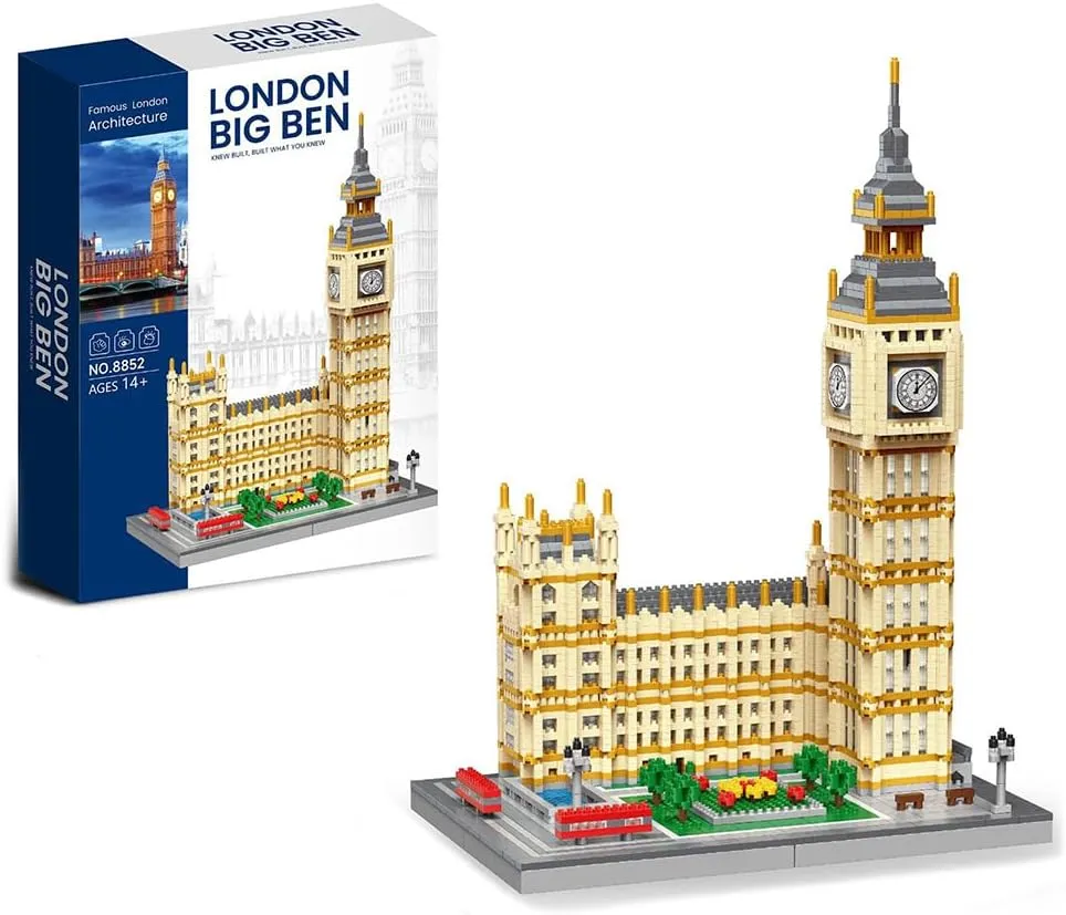 Real Big Ben Micro Building Blocks Set (3466PCS) World Famous Architectural Model Toys Gifts for Kid and Adult