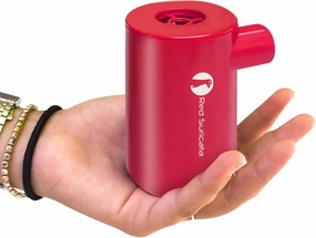 Red Suricata Rechargeable Air Pump – Mini Electric Air Pump for Inflatables – Air Mattress Pump – USB Battery Powered & Operated Portable Air Pump for Air Sofa, Pool Float & Airbed (NOT for Balloons)