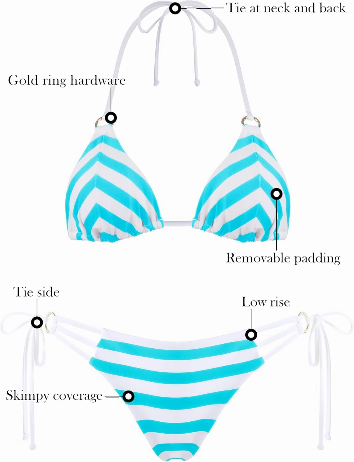 RELLECIGA Women's Triangle Bikini Set