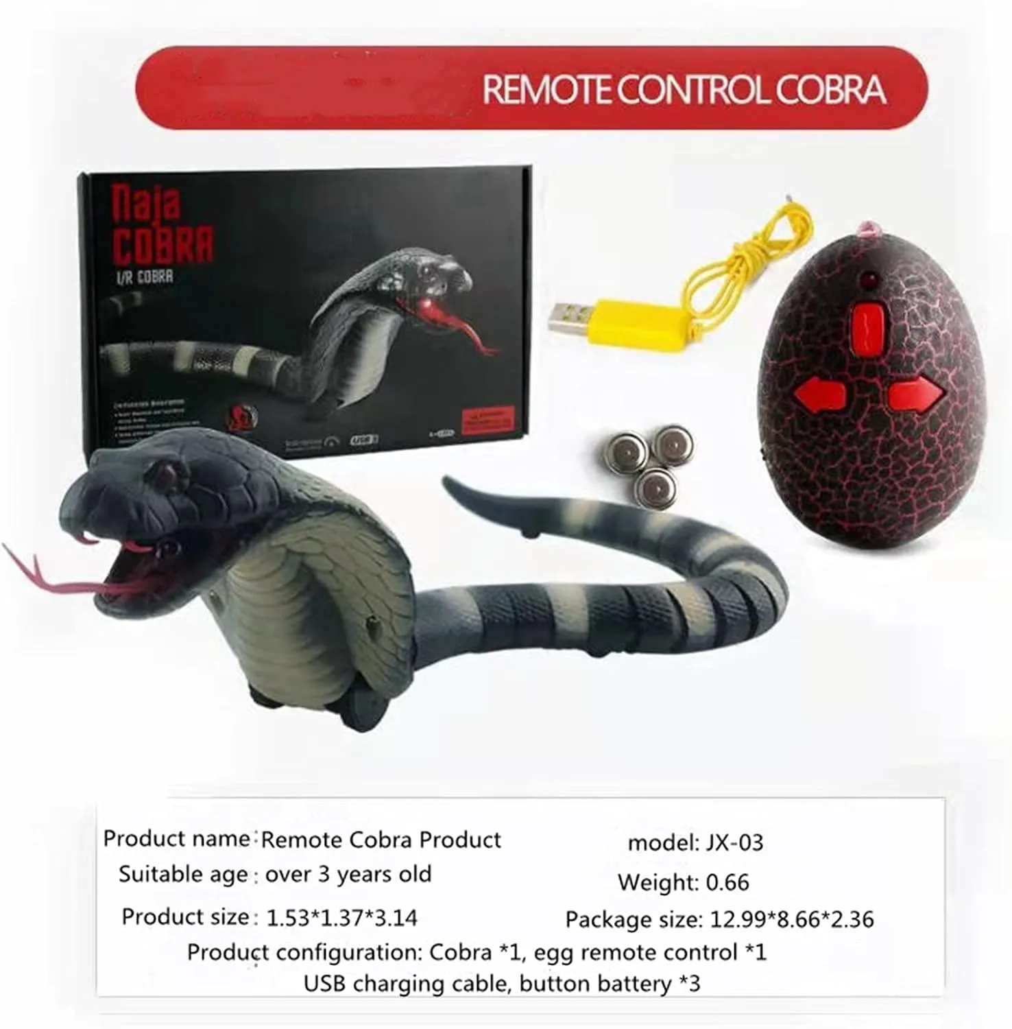 Remote Control Snake Toy RC&Robot Electric Snake Toy Fast Moving of Fake Rattlesnake Christmas Halloween Toys Party Favor Gifts Joke Prank for Kids Boys(Blue)