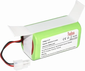 Replacement Battery for ILIFE A4, A4s, A4s Pro, A6, A7, A8, A9, V7, V7s, V7s Plus W400 W400s W450 X620, Y8H4 Ecovacs Deebot CEN660 CR120 CR130 DG800 X500 Robot Vacuum Cleaners, 14.4V/14.8V 2600mAh