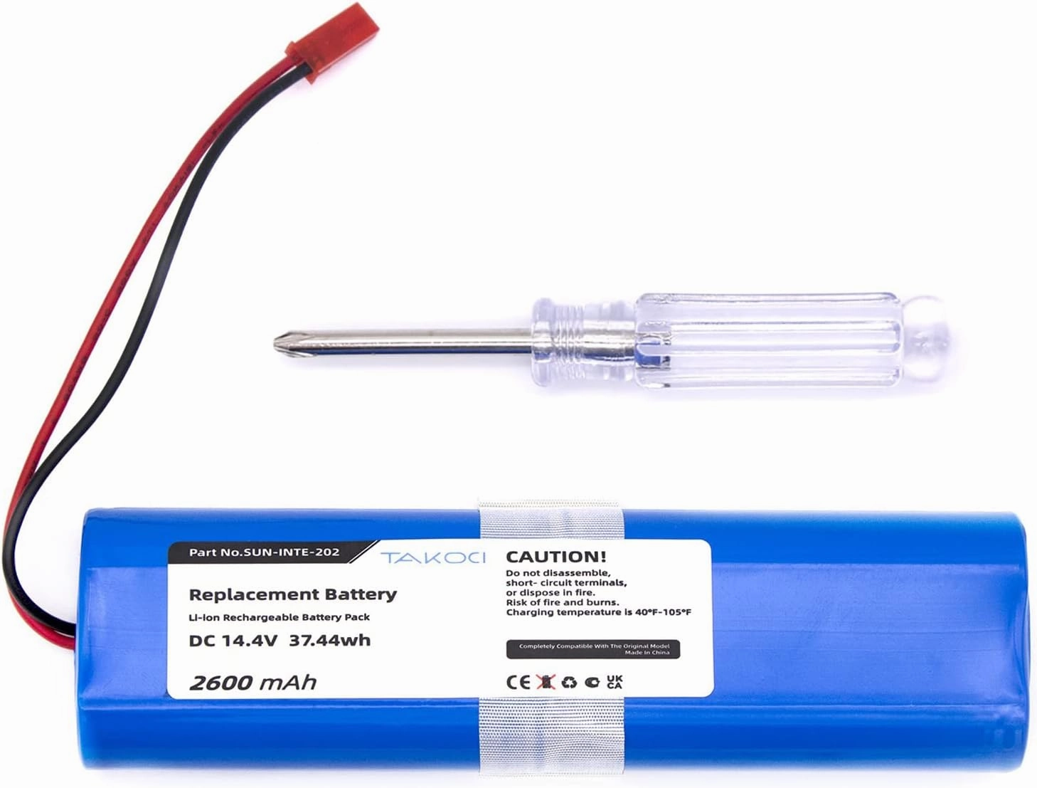 Replacement Battery for ILIFE V5s Pro/ V3sPro/V8s/V50/X750 /V3 /V40/V5x Robotic Vacuum Cleaner, fits Part no 18650B4-4S1P-AGX-2,SUN-INTE-202