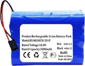 Robot Vacuum 10.8V 3400mAh Robot Battery ，Compatible for Puppyoo， V-M611A V-M611 V-M615 Vacuum Cleaner Robotic Battery Accessories(Battery-2800mAh)