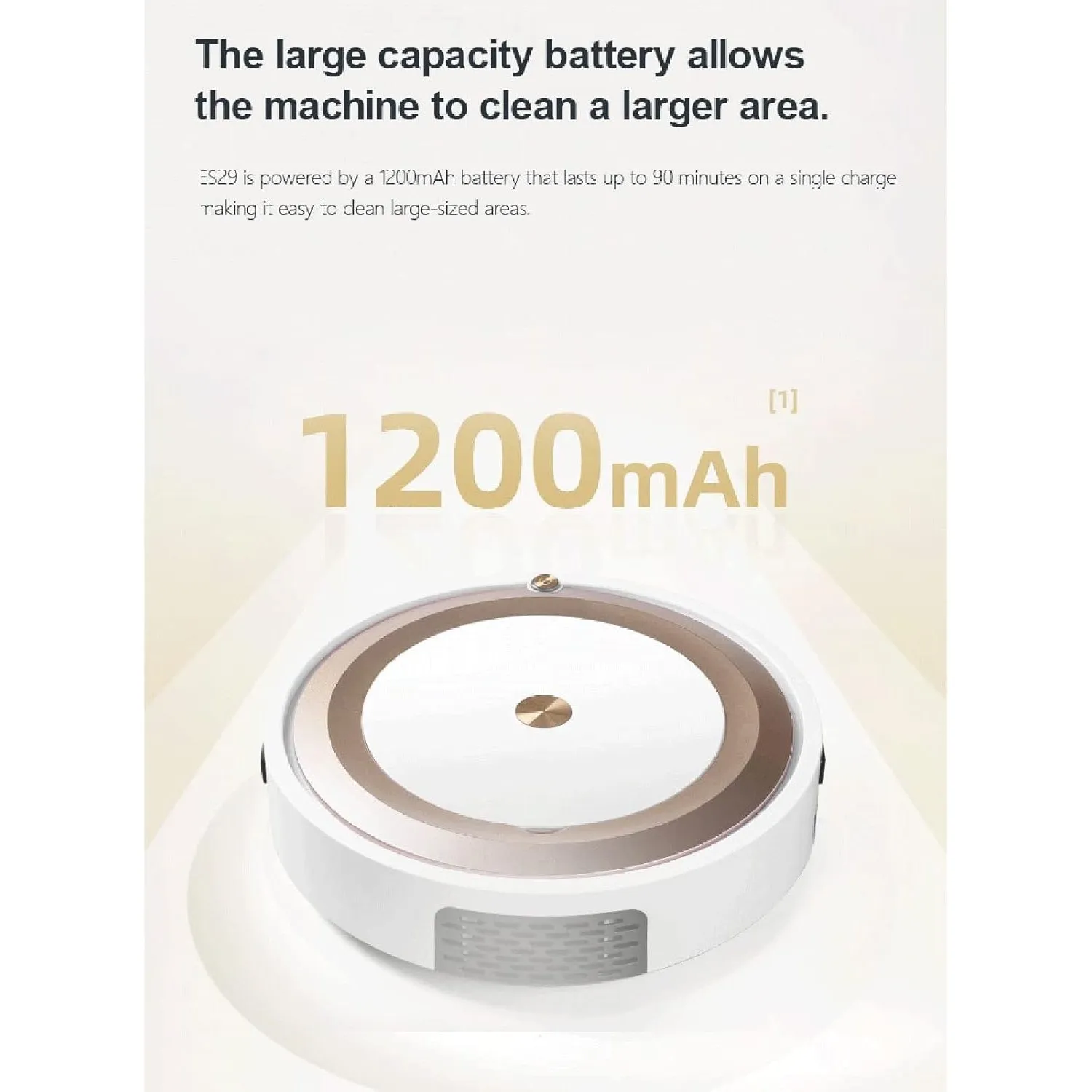 Robot Vacuum Cleaner, Super-Thin Robotic Vacuum with Mop, Low Noise, App Control, Schedule Cleaning, Auto Sweeper for Hard Floor, Carpet, Pet Hair,E (H)