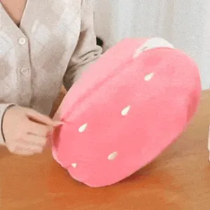 Royelux Reversible Bunny Plush Doll - Soft Carrot & Strawberry Rabbit Pillow Toy
