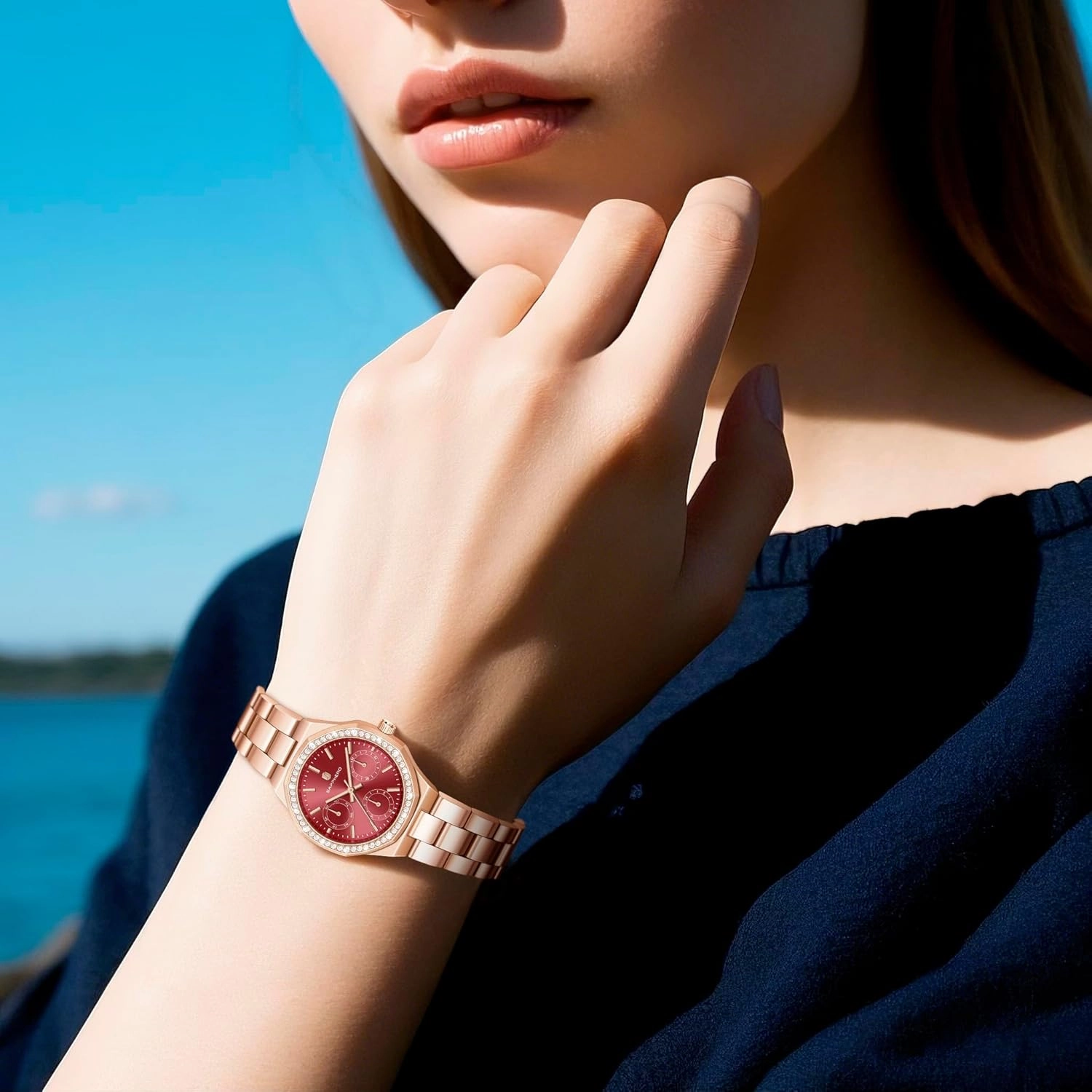 SAPPHERO Watches for Women Luxury Ladies Watches Women's Bracelet Watch Small Stainless Steel Analog 3ATM Waterproof Wrist Watch for Women