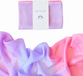 Sarah's Silks Giant Playsilk | 100% Silk Toy for Toddlers | Bright Colored Large Scarves for Fort Building and Pretend Play - Blossom